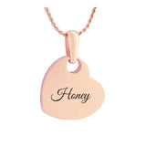 Simply Love Rose Gold Heart 10KT or 14KT Cremation Jewelry Urn - SHIPS NOW