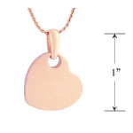 Simply Love Rose Gold Heart 10KT or 14KT Cremation Jewelry Urn - SHIPS NOW