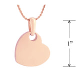 Simply Love Rose Gold Heart 10KT or 14KT Cremation Jewelry Urn - SHIPS NOW
