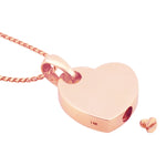 Simply Love Rose Gold Heart 10KT Cremation Jewelry Urn - SHIPS NOW