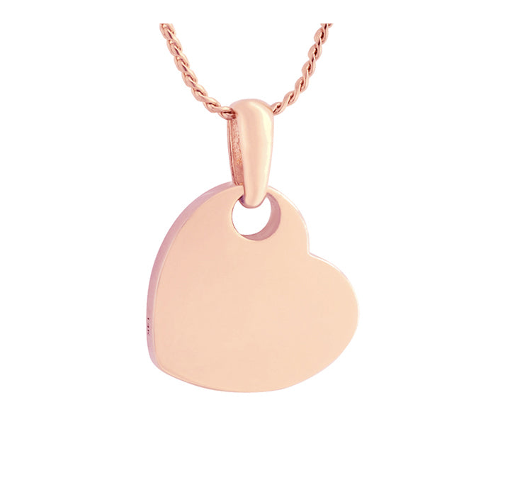 Simply Love Rose Gold Heart 10KT or 14KT Cremation Jewelry Urn - SHIPS NOW