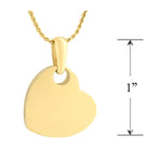 Simply Love Gold Heart 14KT Gold Cremation Jewelry Urn - SHIPS NOW
