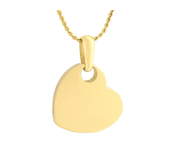 Simply Love Gold Heart 10KT or 14KT Gold Cremation Jewelry Urn - SHIPS NOW