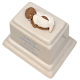 Infant Angel With Pacifier Brown Baby Urn - Boy, Girl Or Unknown Sex