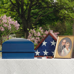 United States Air Force Cultured Marble Niche Cremation Urn - 12 Color Choices - Vault Option