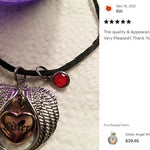 Sister Angel Wings Of Protection Necklace Urn - Love Charms™ Option