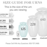Pewter Leaves Child Urn - Tribute Wreath™ Option - Pro Diamond Engraving