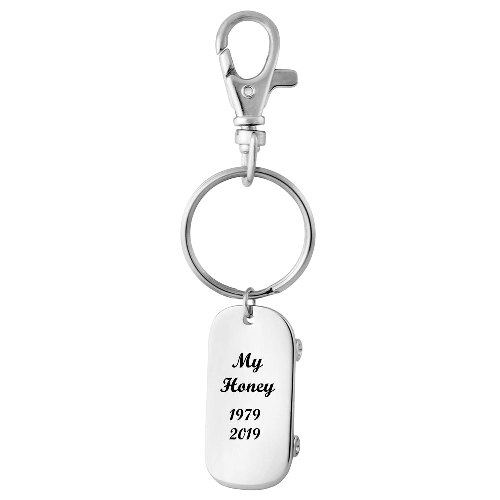 Skateboard Keychain Keepsake Urn