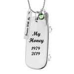 Skateboard Pendant Ash Urn - Love Charm Option