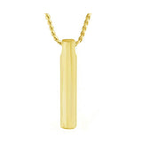 Sleek Gold Wavy Ash Jewelry Urn - Love Charms™ Option