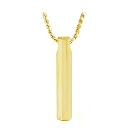 Sleek Gold Wavy Ash Jewelry Urn - Love Charms™ Option