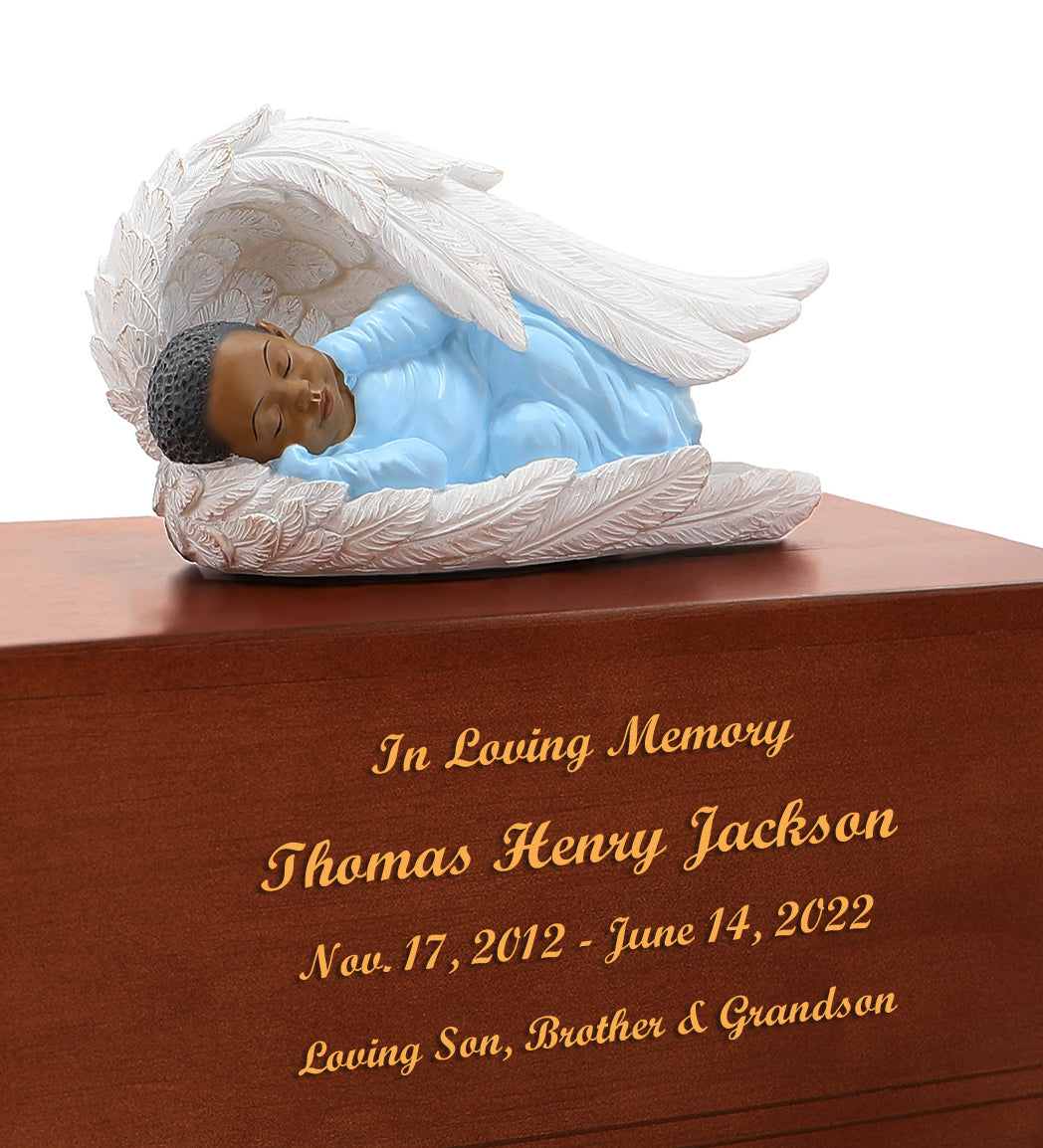 Child Boy Protective Angel Wings Urn