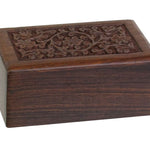New Born Baby Boy Wood Floral Urn