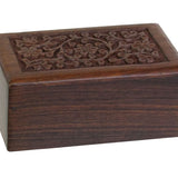 New Born Baby Boy Wood Floral Urn