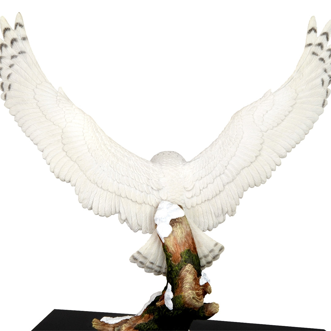 Snowy Owl Art & Wood Cremation Urn