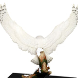 Snowy Owl Art & Wood Cremation Urn