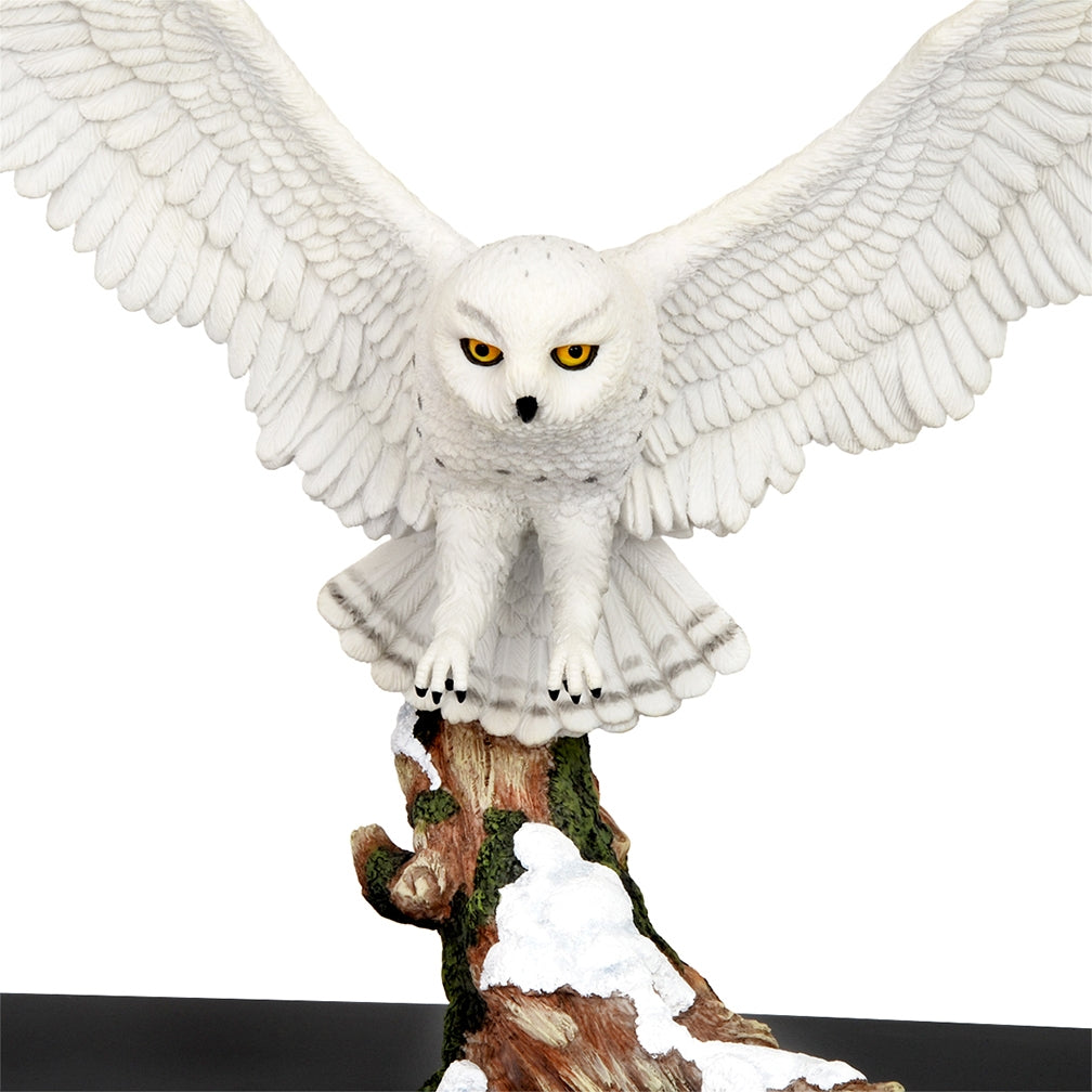 Snow Owl Art & Wood Cremation Urn