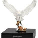 Snow Owl Art & Wood Cremation Urn