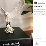 Snowy Owl Art & Wood Cremation Urn