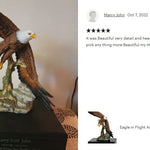 Eagle in Flight Art & Wood Cremation Urn