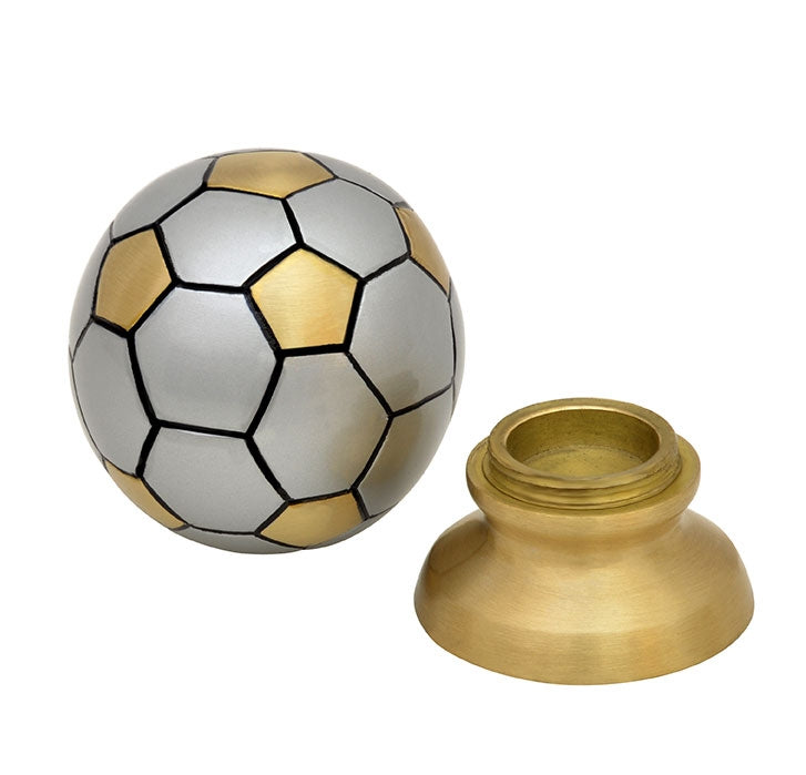 Soccer Ball Brass Keepsake Urn
