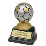 Soccer Ball Mini Urn - Free Engraved Stand