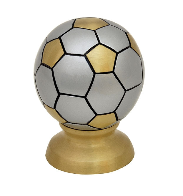 Soccer Ball Brass Keepsake Urn