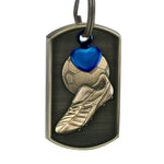 Soccer Dog Tag Heart Key Chain Urn