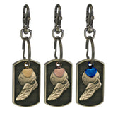 Soccer Dog Tag Heart Key Chain Urn