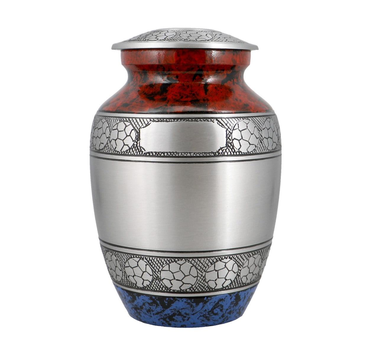 Soccer Red White & Blue Medium Urn