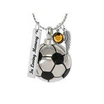 Soccer Ball Pendant Ash Urn - Love Charm Option