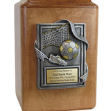 Soccer Sports Wood Urn For Ashes