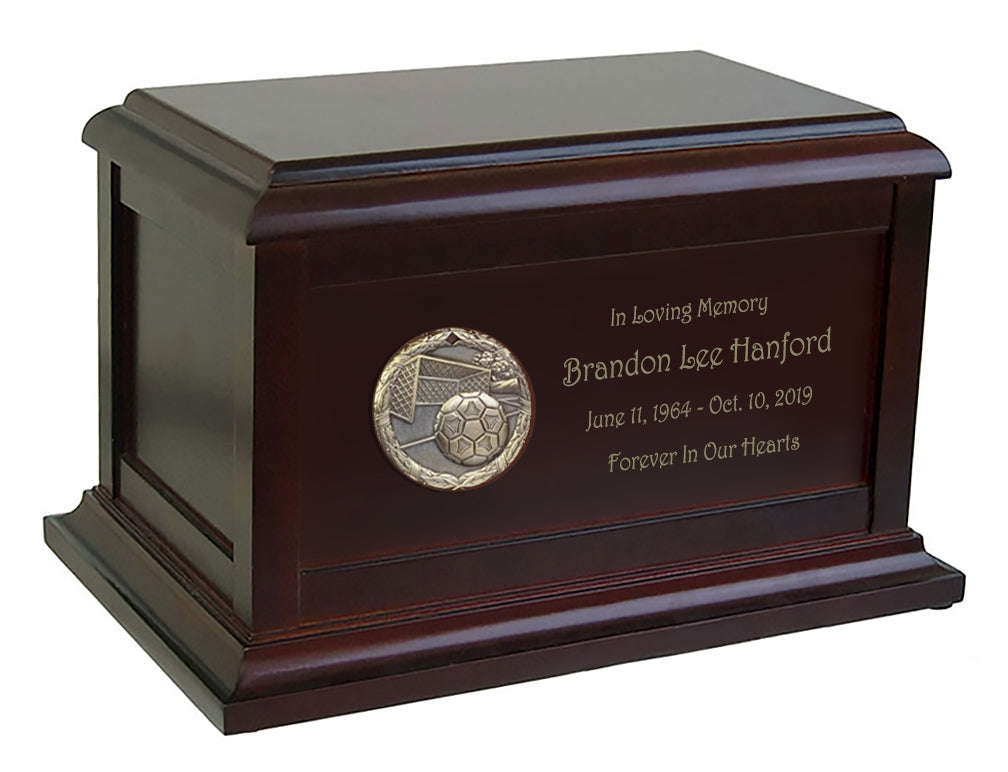 Soccer Ball Birch Cremation Urn