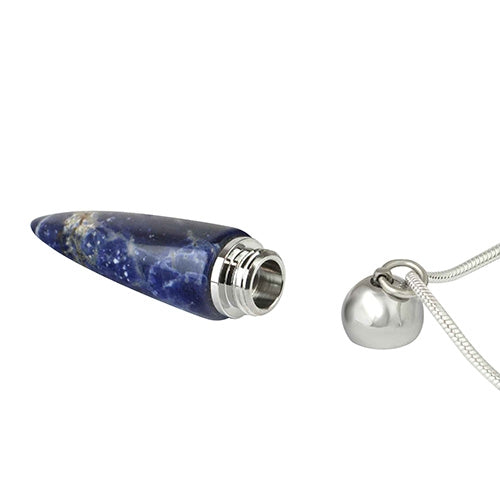 Sodalite Crystal Cremation Jewelry Urn 