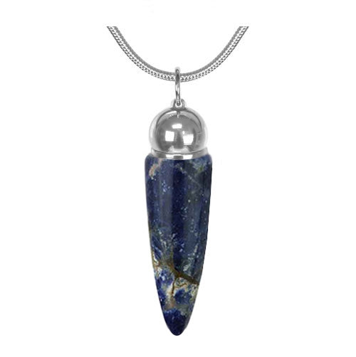 Sodalite Crystal Cremation Jewelry Urn - Love Charms Option