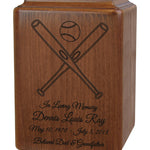 Softball or Baseball Crossed Bat Urn