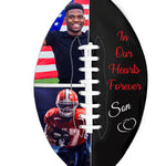 Double Photo Football Cremation Urn
