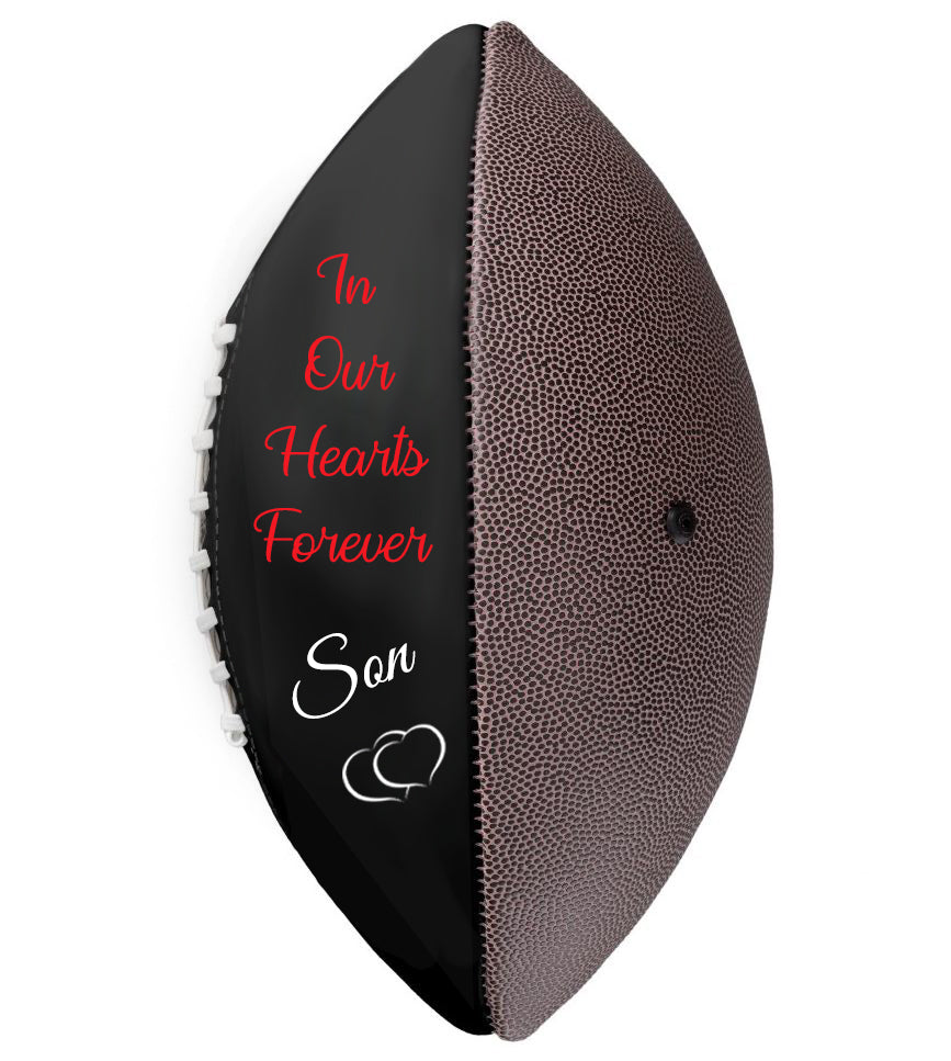 Double Photo Football Cremation Urn