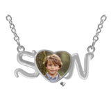 Son Heart Photo Jewelry Urn Pendant - Love Charms® Option