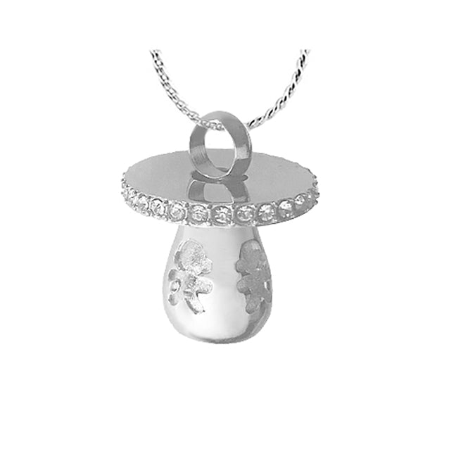 Baby Soother Crystal Ashes Urn - Love Charms™ Option