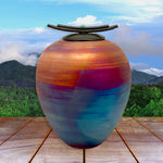 South Western Raku Cremation Adult or Medium Urn - Personalization Option