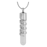 Rings of Love Stainless Glass Pendant Urn - Love Charms Option