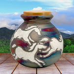Spirit Horses Raku Adult or Medium/Child Cremation Urn - Photo Personalization Option