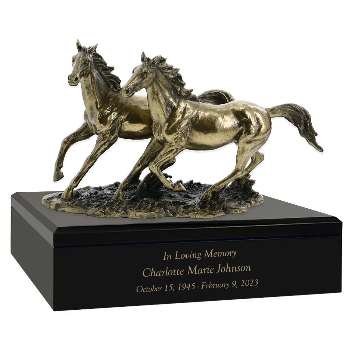 Spirited Horses Art Cremation Urn 