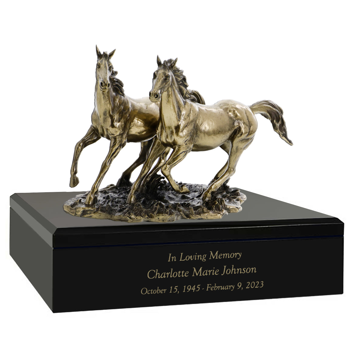 Spirited Horses Art Cremation Urn 