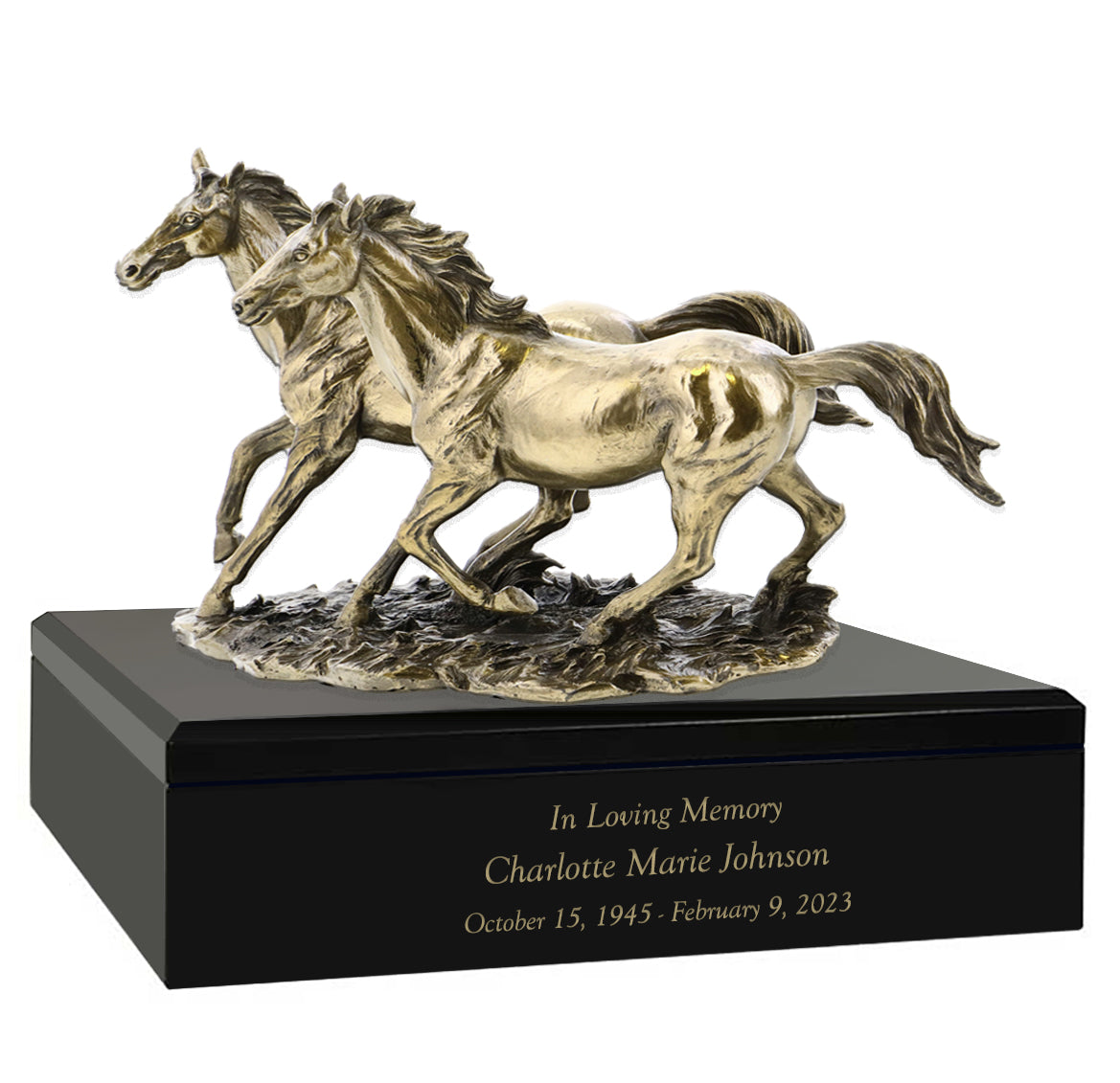 Spirited Horses Art Cremation Urn 