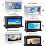 Sports, Golf, Snow, Skate Boarding & Gamer Adult or Medium Wood Keep The Memory® Cremation Urn 