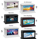 Sports, Golf, Snow, Skate Boarding & Gamer Adult or Medium Wood Keep The Memory® Cremation Urn 