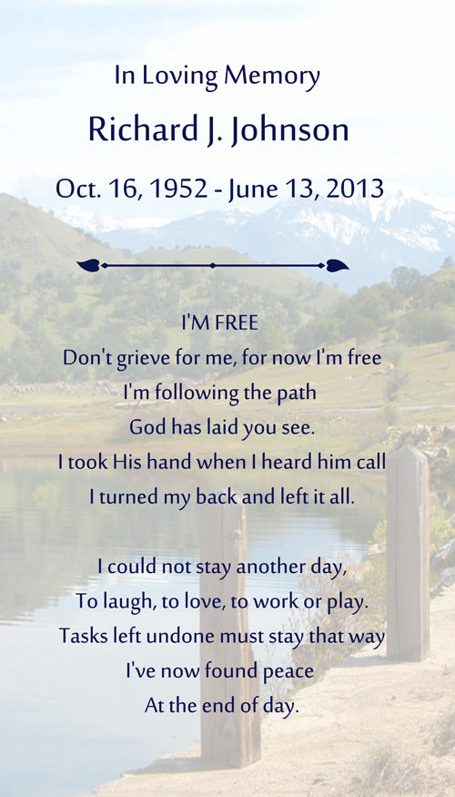 I'm Free Poem Urn