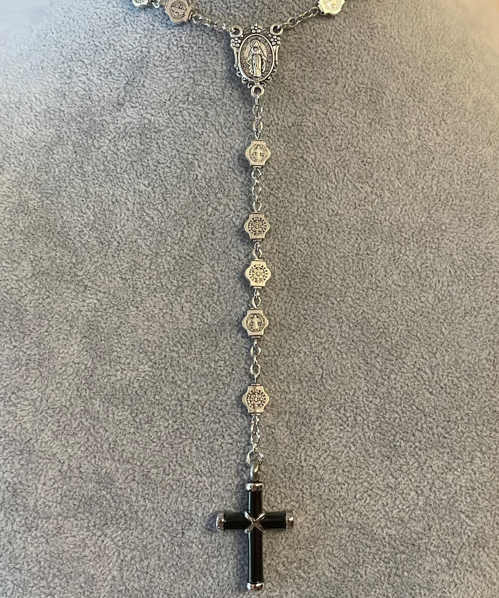 St. Benedict Rosary Necklace Urn